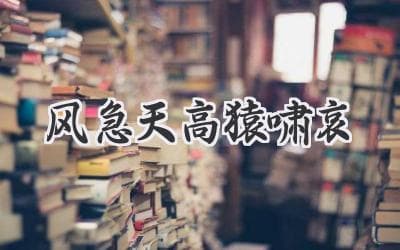 秋风萧瑟，猿声凄切：探寻《风急天高猿啸哀》背后的情感共鸣