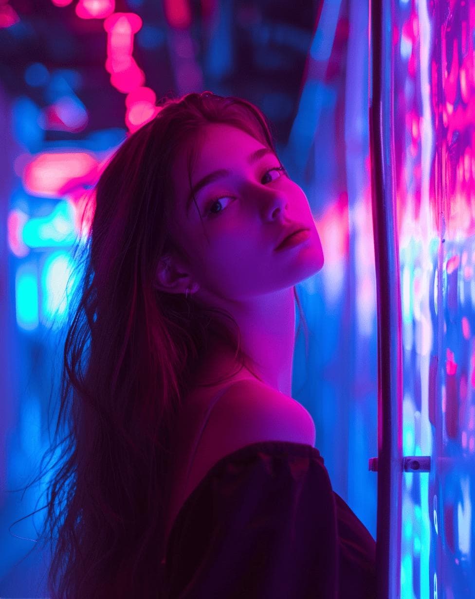 Midjourney系列：雨夜美女绝美摄影，捕捉夜色中的风情