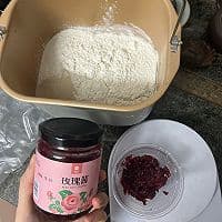玫瑰馒头的做法