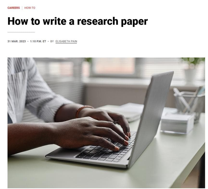 Science：如何快速完成一篇研究性论文？