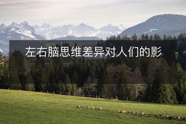 左右脑思维差异对人们的影响
