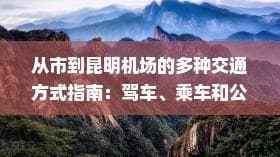 从昆明市区到昆明机场的多种交通方式指南：驾车、乘车和公共交通全解析