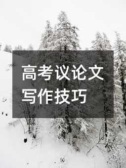 高考议论文写作全攻略：从审题到素材运用