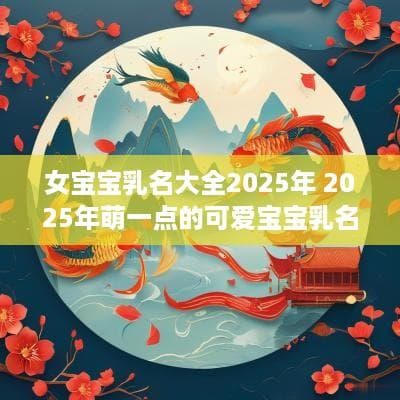 女宝宝乳名大全2025年：萌萌哒乳名推荐，寓意美好又可爱