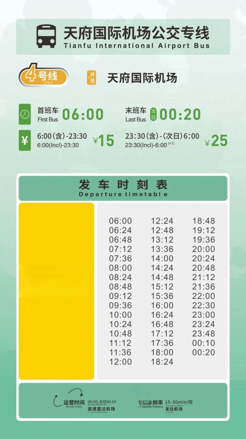 成都天府机场大巴线路(附乘车点)