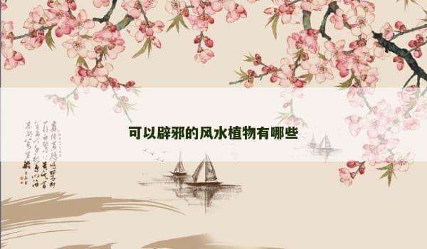 可以辟邪的风水植物有哪些
