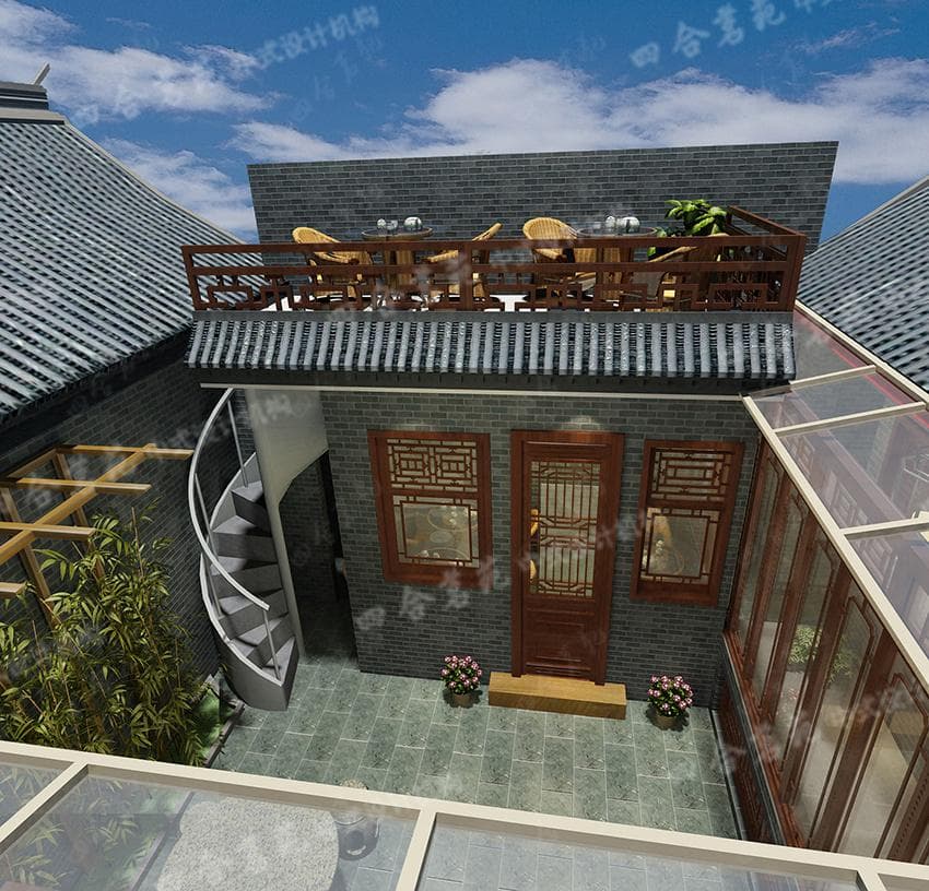 四合院装修设计中的坡屋顶有什么作用
