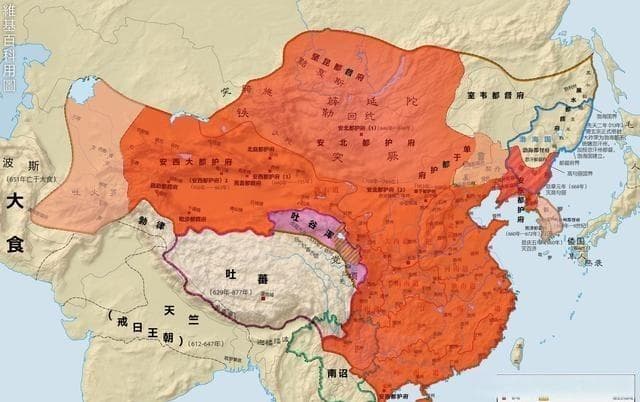 唐朝的疆域面积真的超过了1000万平方公里很多只是势力范围！(8)
