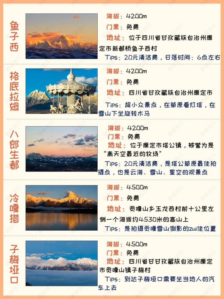 川西旅游攻略：5条经典路线+9大景点+必备物品清单