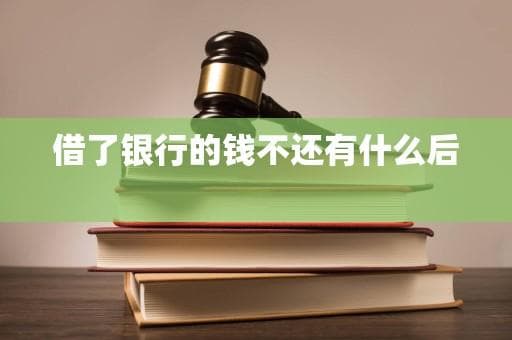 借了银行的钱不还有什么后果