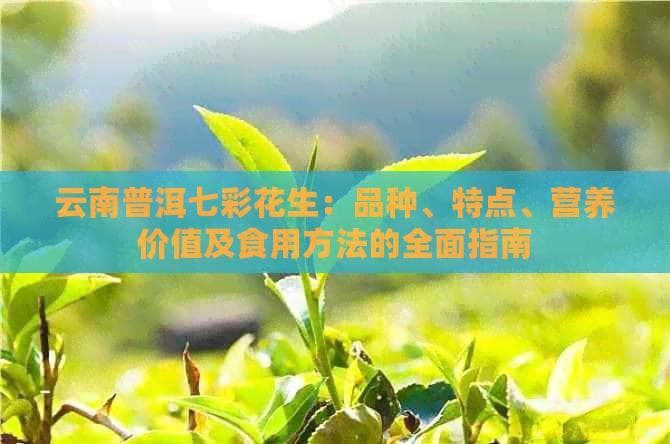云南普洱七彩花生：品种、特点、营养价值及食用方法全解析