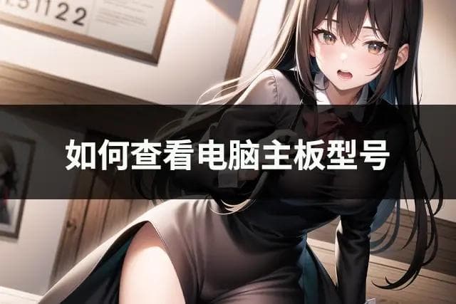 不下载任何软件，如何查看电脑主板的类型
