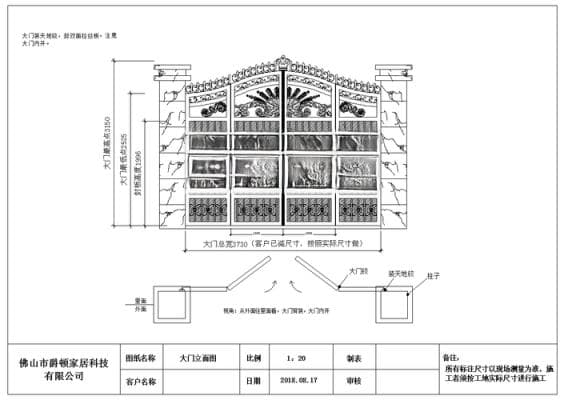 大门宽和高最佳尺寸黄金比例？（大门的大小怎样设计）