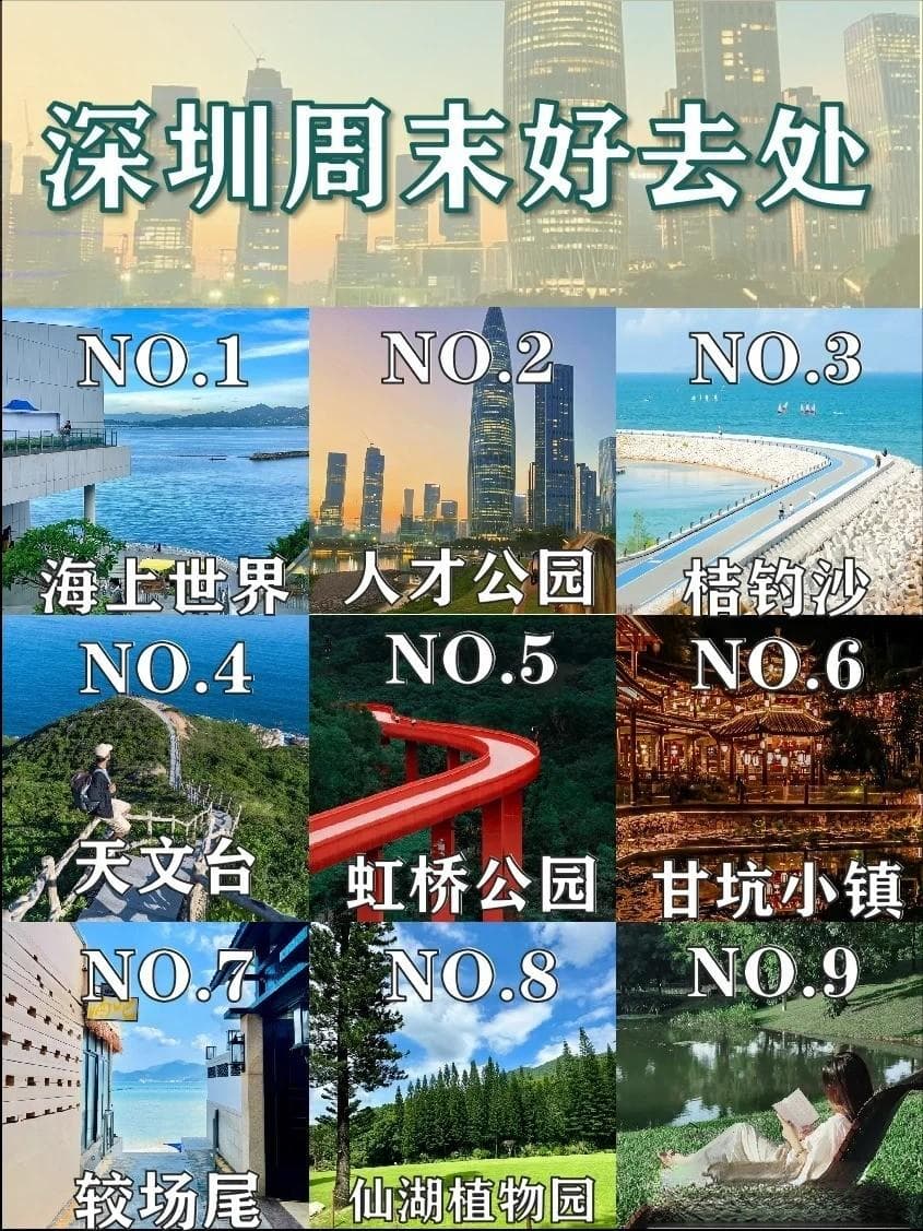 五一过后上班累？深圳9个周末好去处推荐