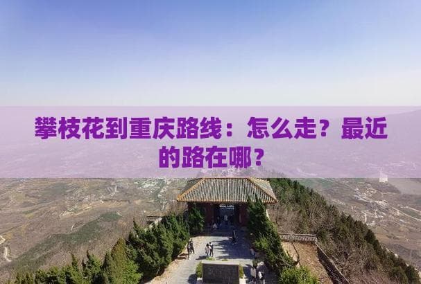 攀枝花到重庆路线：怎么走？最近的路在哪？