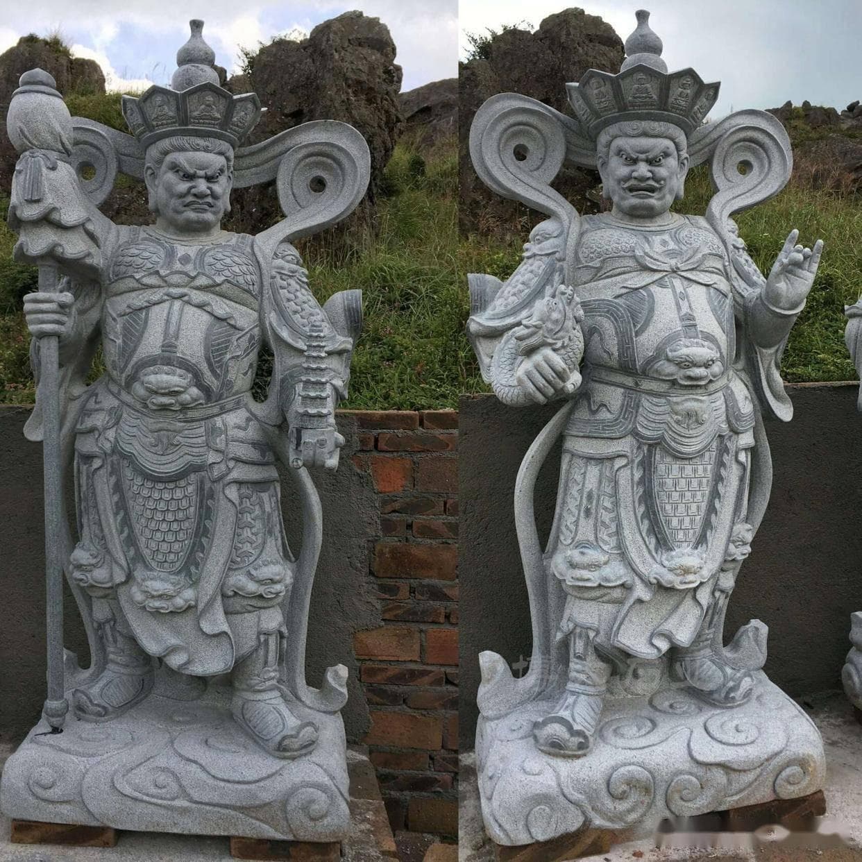 石雕四大天王浮雕：技艺与文化的交融