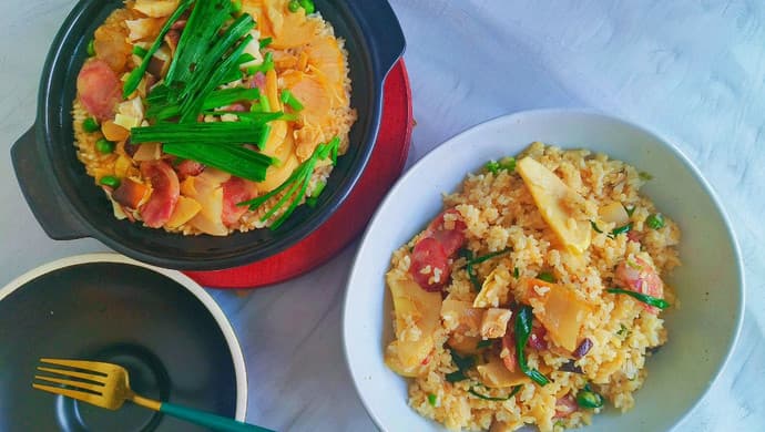 东去春来饭：春笋腊味焖饭的详细做法