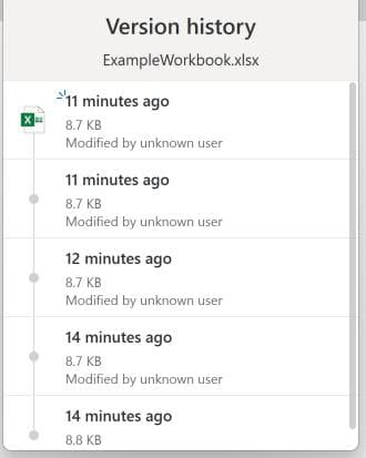还原以前版本的 Excel 文件