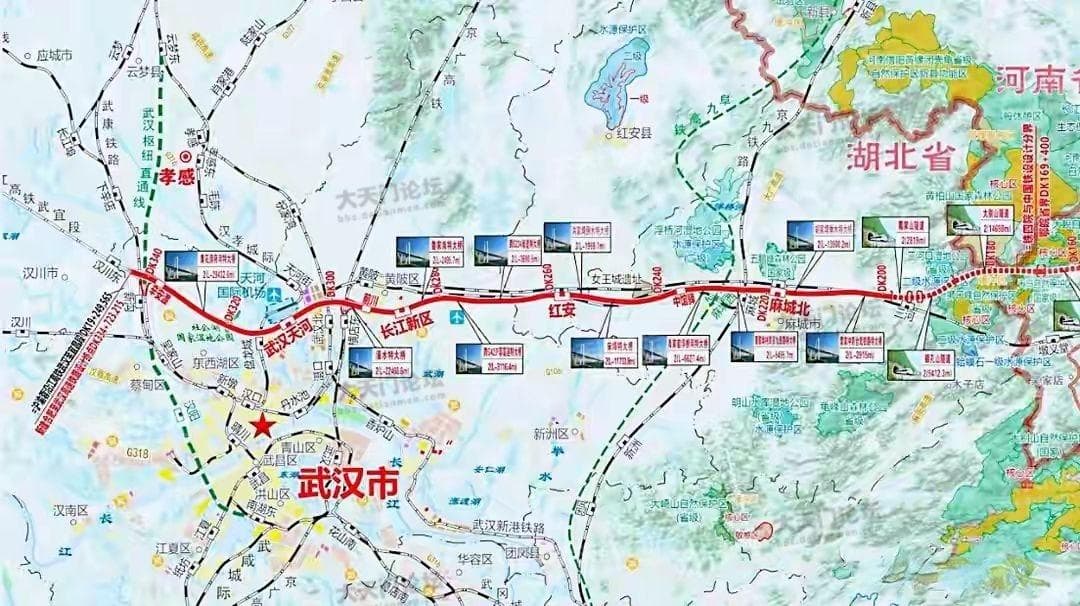 沿江4大在建高铁通车时间确定，武宜高铁明年通车，7市进高铁时代