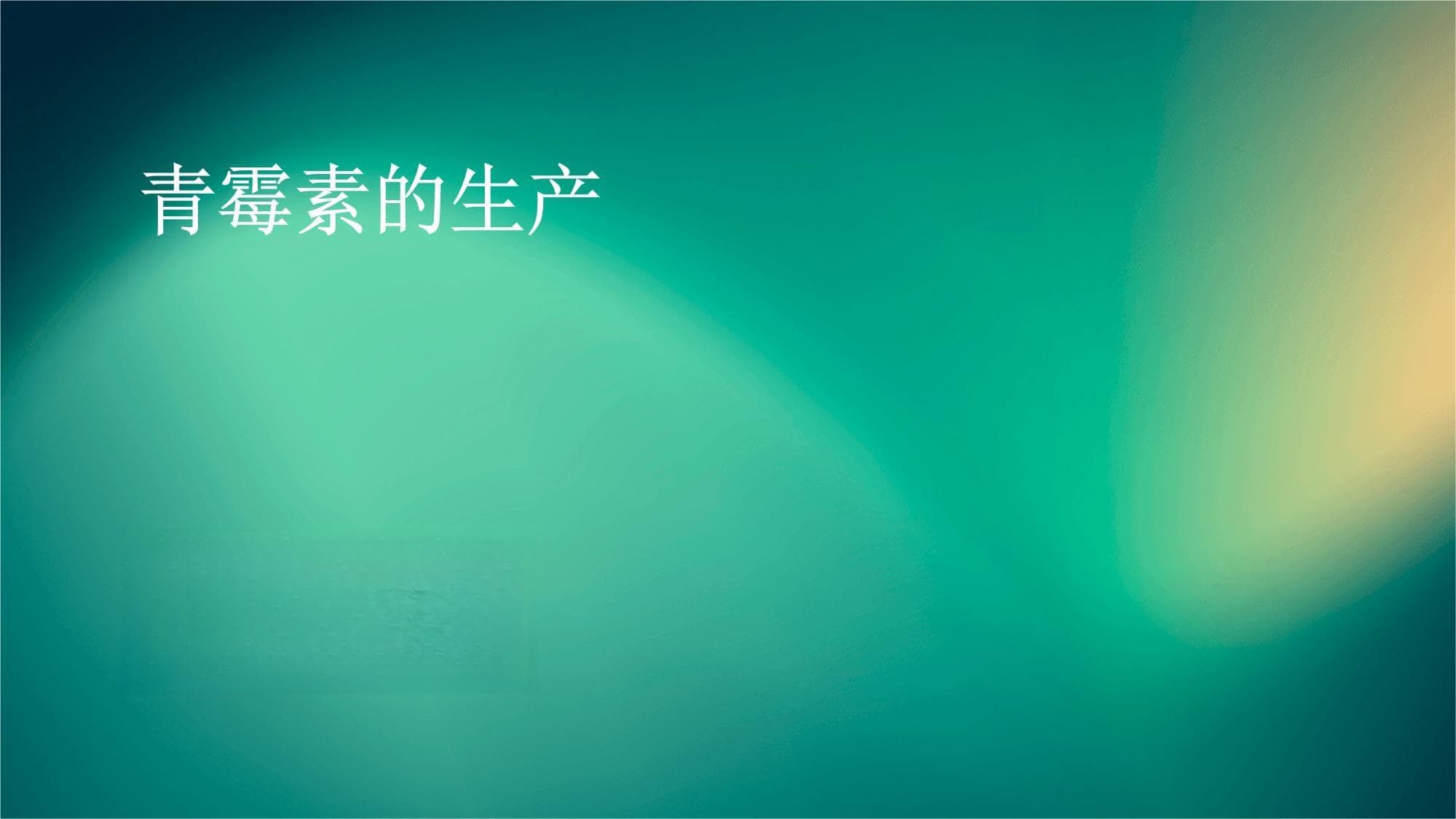 青霉素的生产过程详解