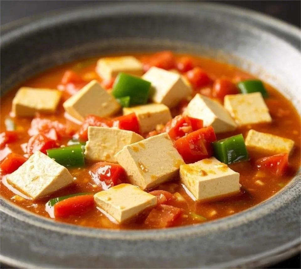 经典名肴——三色豆腐丁