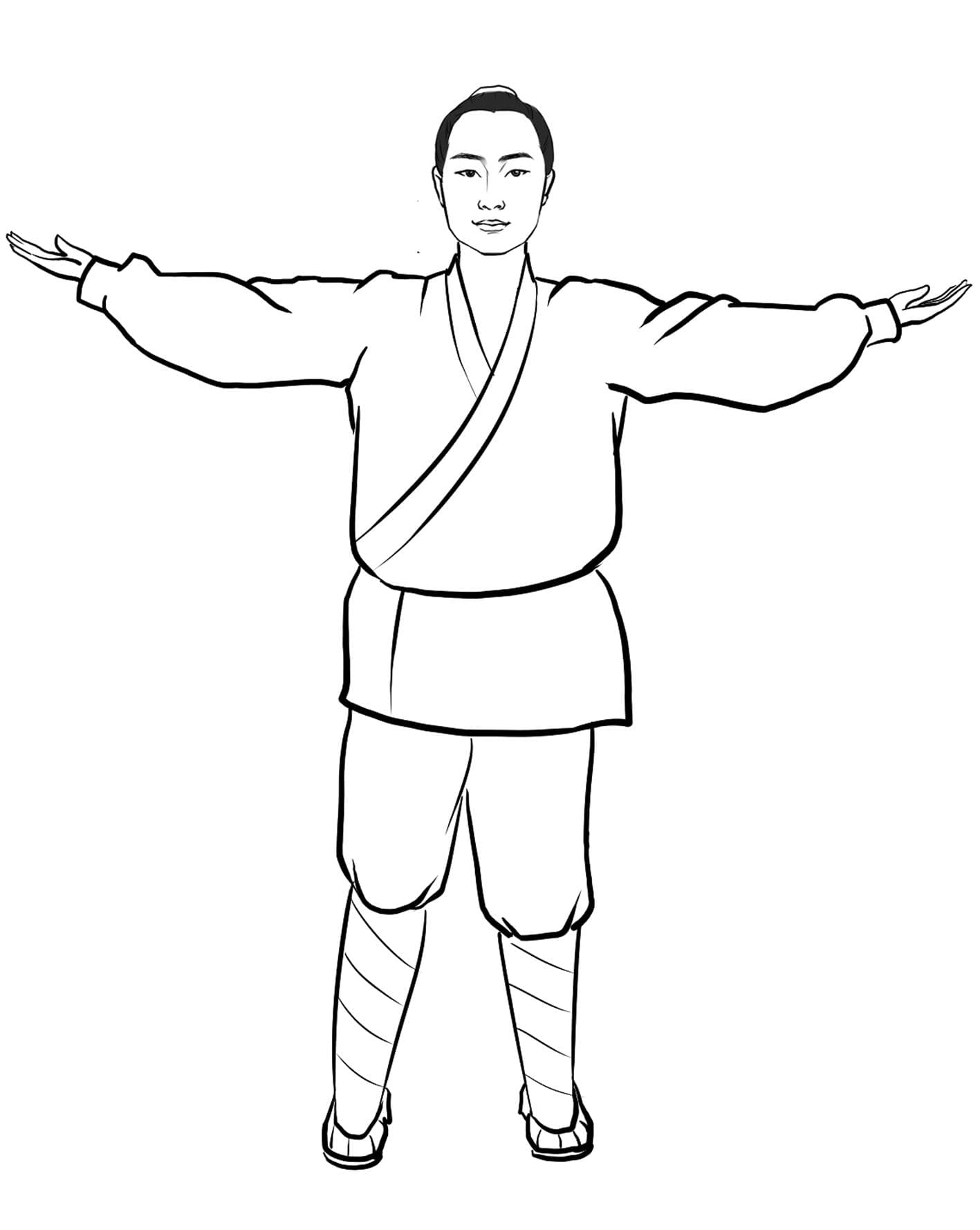 屈膝站桩防腿软