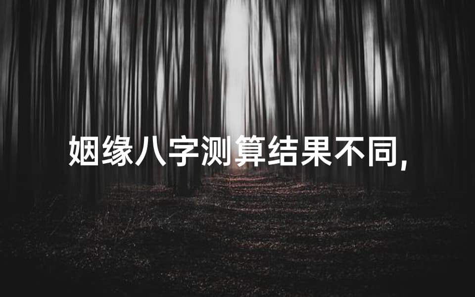 姻缘八字测算结果不同,原因与解析-婚姻预测之谜