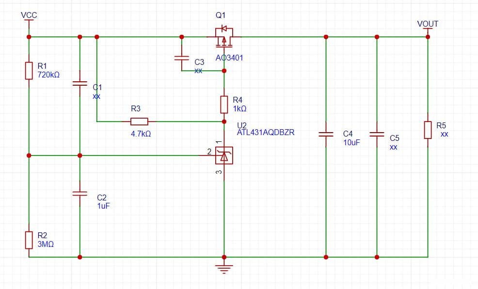 ATL431构建锂电池欠压保护电路，超低功耗仅27uA