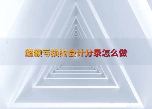 超额亏损的会计分录怎么做