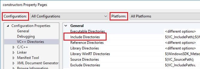 为 IntelliSense 配置C++项目