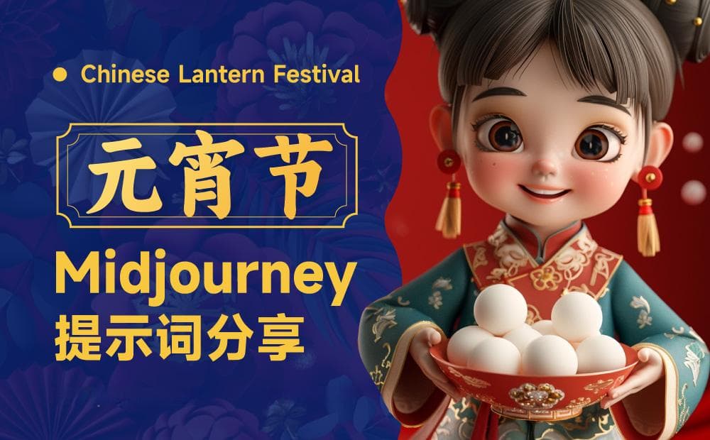 8 组高质量元宵节 Midjourney 提示词！Prompt 灵感！
