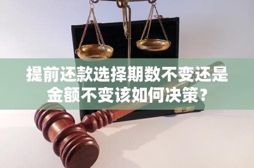 提前还款选择期数不变还是金额不变该如何决策？