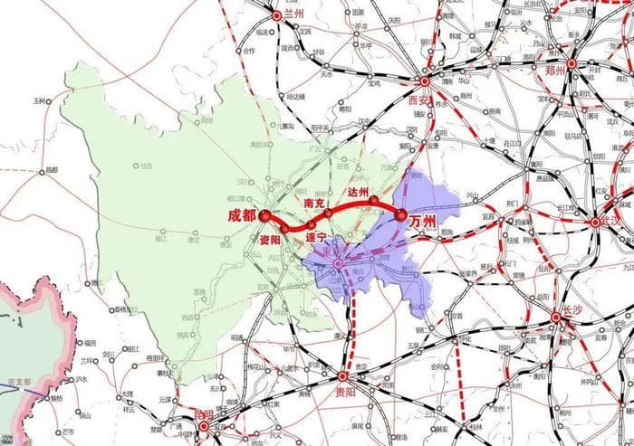 四川铁路2030年（含）前通车计划：除2025年外，每年都有新线开通