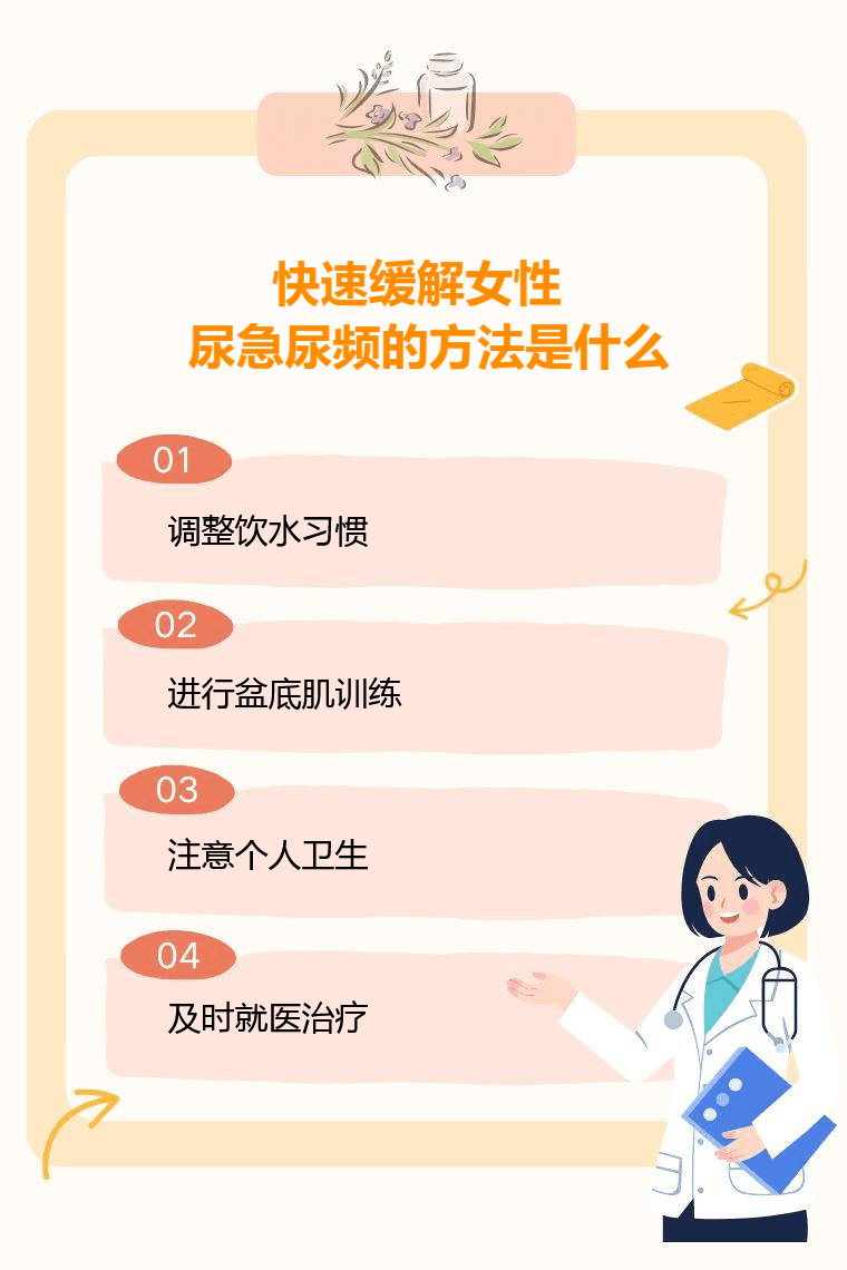 快速缓解女性尿急尿频的方法是什么