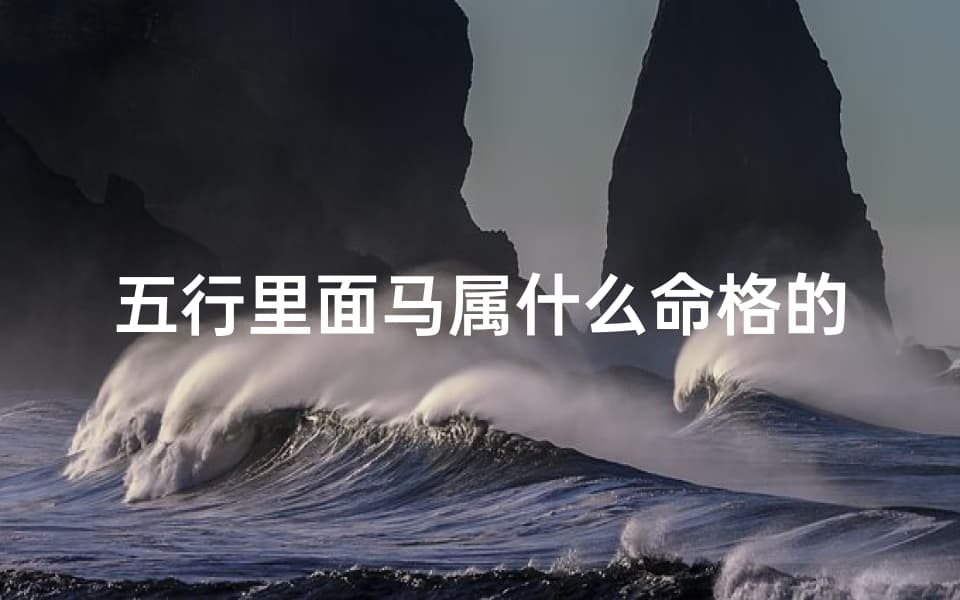 五行里面马属什么命格的,五行中马属何命格：揭秘生肖马的命运密码