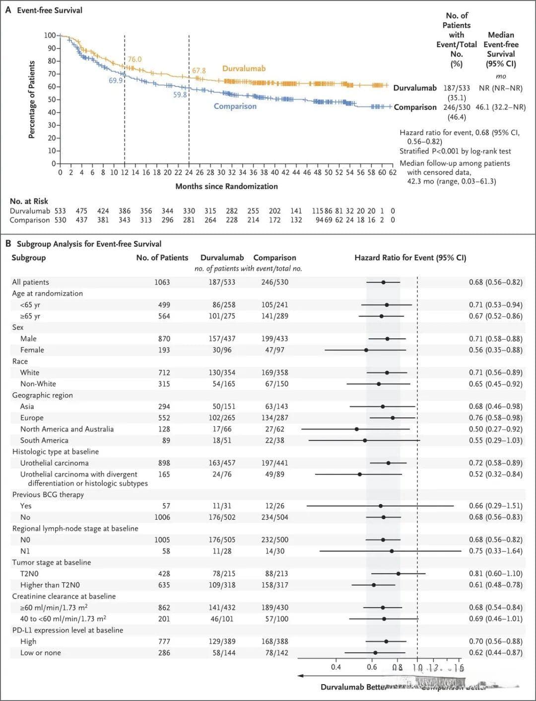 NEJM：新疗法，终于提高了这类高度恶性膀胱癌的生存率！