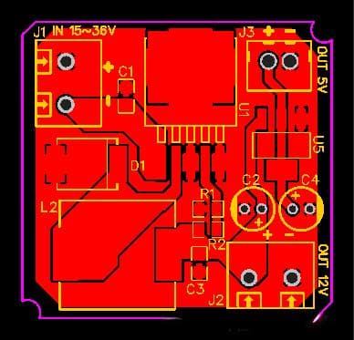 自制电源模块—12V(3A)、5V(1A)输出
