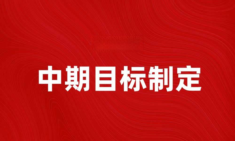 制定有效的中期目标助力事业发展与个人成长