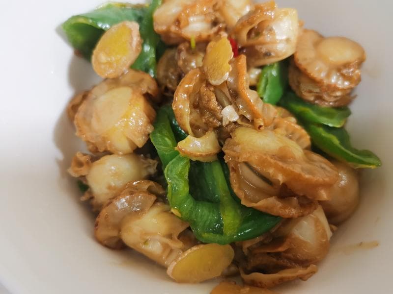 青椒爆炒扇贝肉-低脂高蛋白