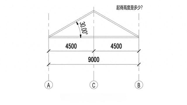怎样计算屋顶起脊高度和斜坡长？