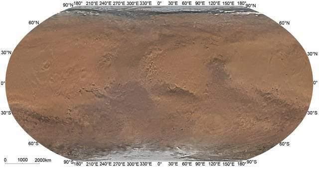 用“天文一号”的高分辨率全球地图欣赏前所未有的火星