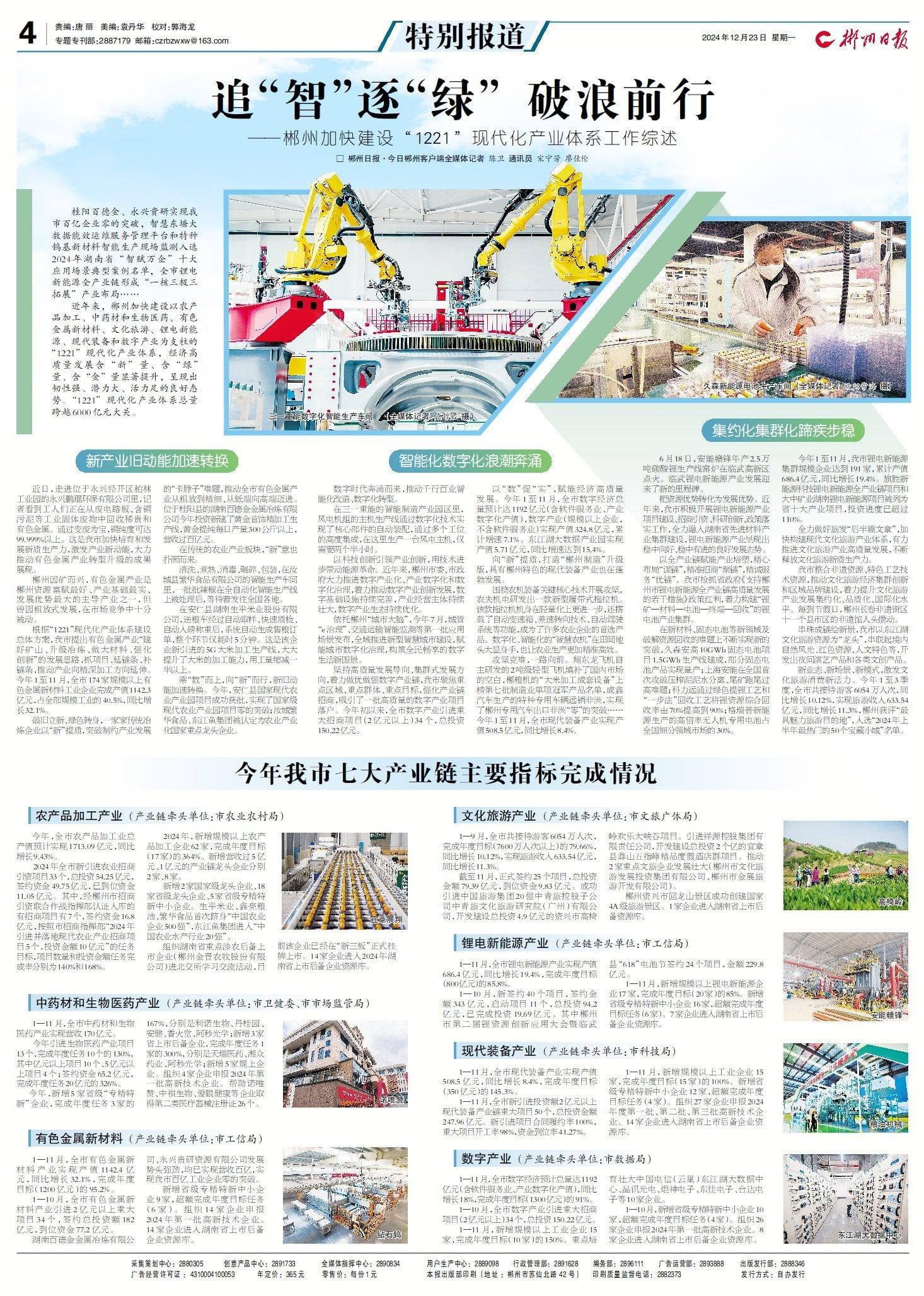 郴州“1221”现代化产业体系总量跨越6000亿元大关