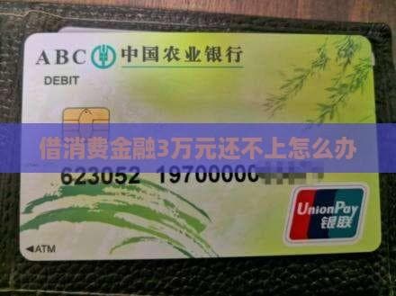 借消费金融3万元还不上怎么办
