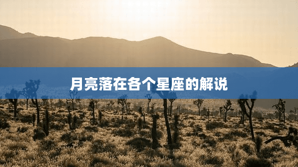 月亮落在各个星座的解说