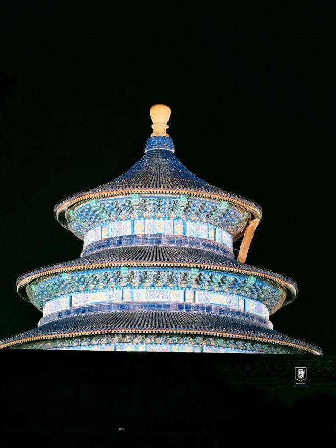 夜游北京，一定要去打卡一次天坛公园夜景！附完整机位图！