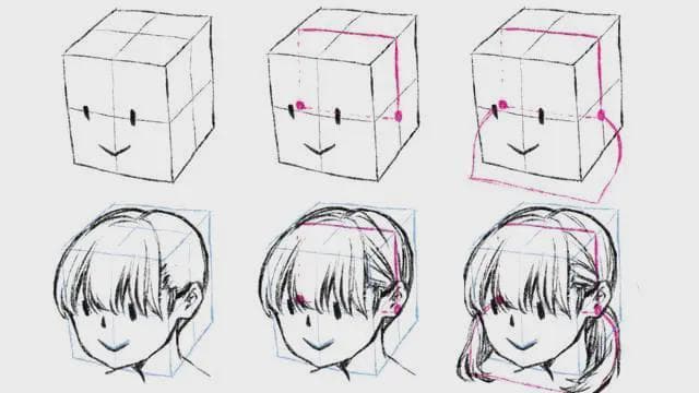 【漫动教育】正侧面双马尾怎么画？教你各角度的双马尾画法！