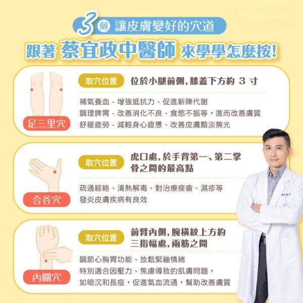 如何改善皮膚蠟黃？蔡宜政中醫師解析成因、調理穴道與養生茶飲！