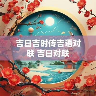 吉日吉时传吉语对联 吉日对联