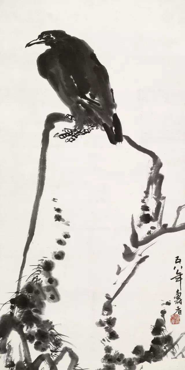 跟潘天寿大师学习国画的构图布势