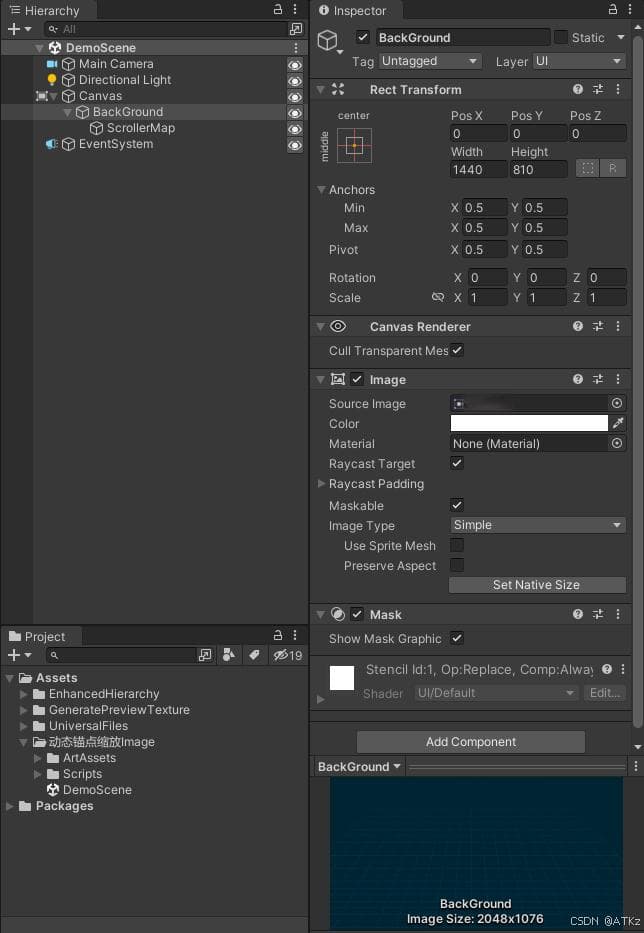 Unity动态锚点缩放UI实现方案